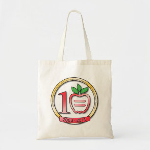 Bolsa Tote Sacola de um aniversário de 10 anos