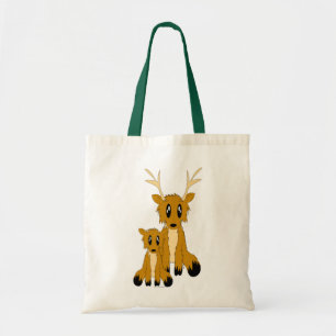 Bolsa Tote Sacola desalinhado bonito da rena do pai e do beb