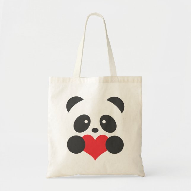 Bolsa Tote Sacola do amor da panda (Frente)