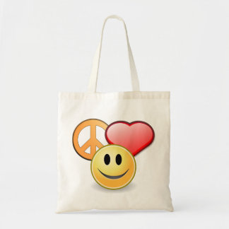 Bolsa Tote Sacola do amor e da felicidade da paz