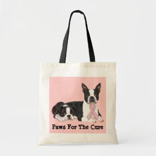 Bolsa Tote Sacola do cancro da mama de Boston Terrier