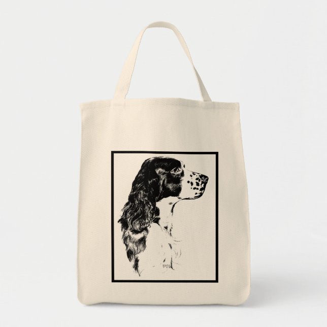 Bolsa Tote Sacola do cão do Spaniel de Springer inglês (Frente)