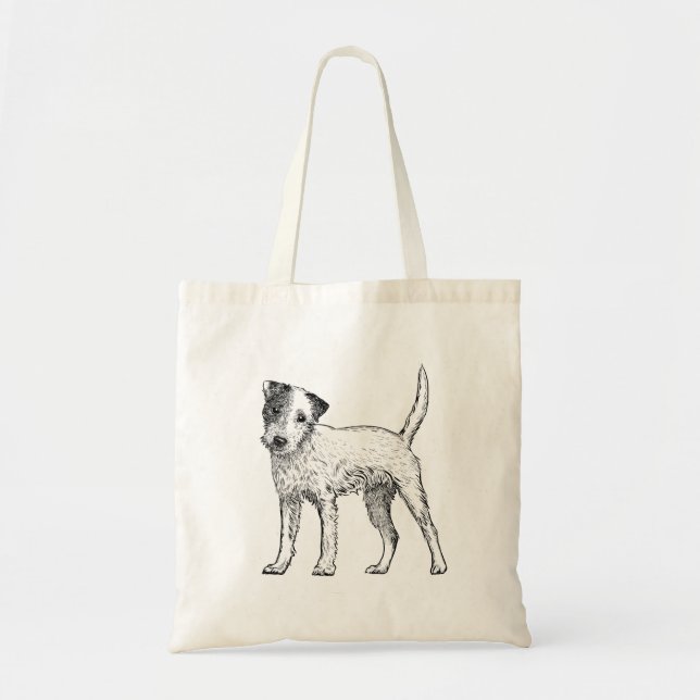 Bolsa Tote Sacola do cão - Jack Russell/Parsons Terrier (Frente)