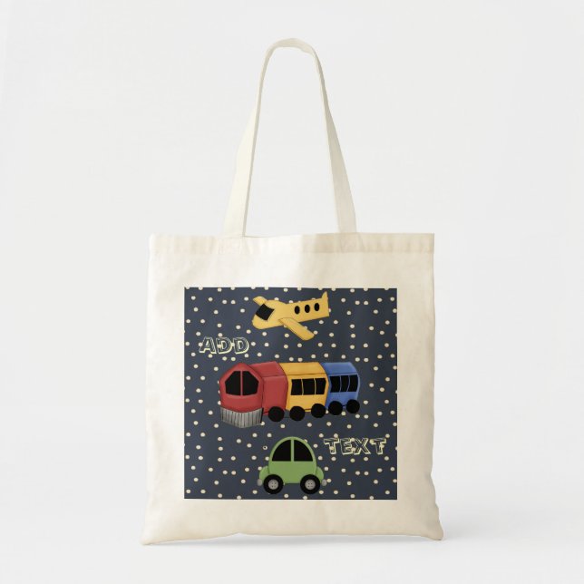 Bolsa Tote Sacola do carro de trem do plano do tema do (Frente)