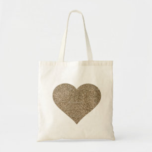 Bolsa Tote Sacola do casamento do coração do brilho