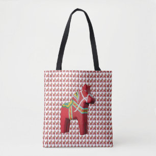 Bolsa Tote Sacola do cavalo de Dala do sueco
