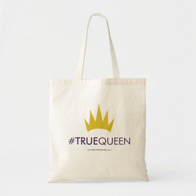 Bolsa Tote Sacola do cliente do #TRUEQUEEN da tiara (Frente)
