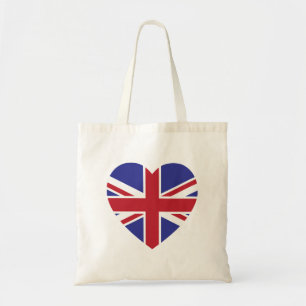 Bolsa Tote Sacola do coração de Union Jack