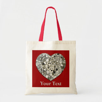 Bolsa Tote Sacola do coração do diamante