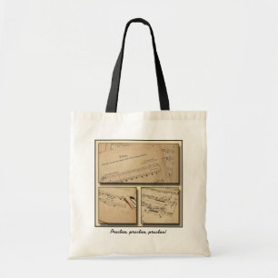 Bolsa Tote Sacola do costume da música do piano