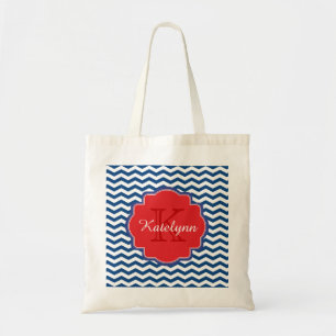 Bolsa Tote Sacola do costume do ziguezague de Chevron do