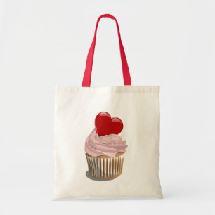 Bolsa Tote Sacola do cupcake do dia dos namorados