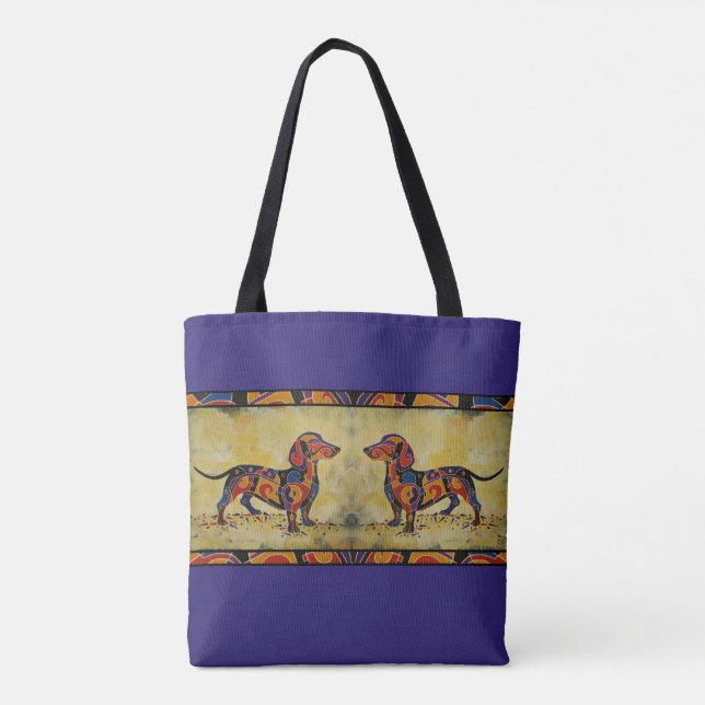 Bolsa Tote Sacola do Dachshund (Verso)