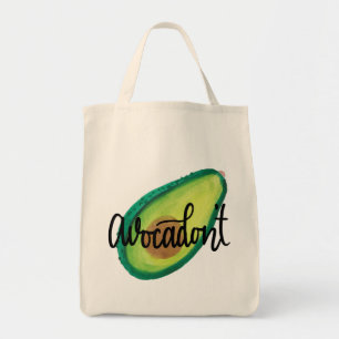 Bolsa Tote Sacola do design da aguarela, Avocadon't