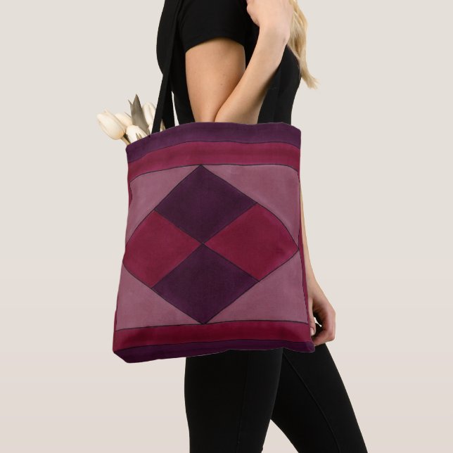 Bolsa Tote Sacola do design do diamante (Close Up)