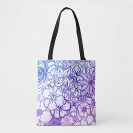 Bolsa Tote Sacola do design floral de Miami