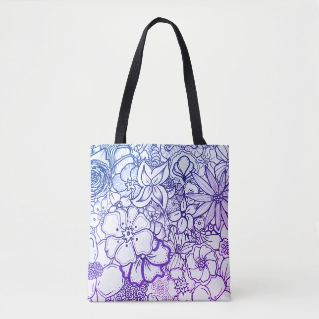Bolsa Tote Sacola do design floral de Miami (Frente)