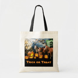 Bolsa Tote Sacola do Dia das Bruxas do cavalo