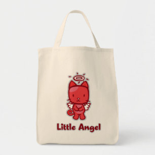 Bolsa Tote "Sacola do diabo pequeno pequeno do anjo…"