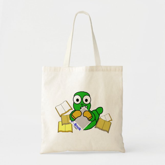 Bolsa Tote Sacola do eBook do leitor ávido (Frente)
