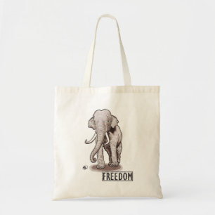 Bolsa Tote Sacola do elefante da "liberdade"
