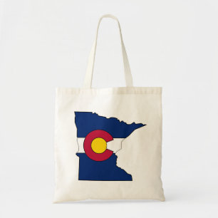 Bolsa Tote Sacola do esboço de Minnesota da bandeira de