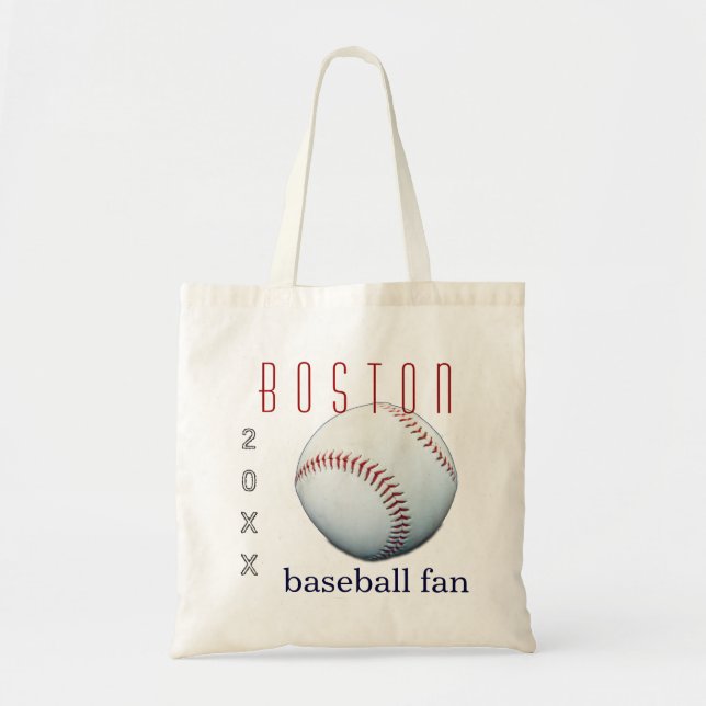 Bolsa Tote Sacola do fã de basebol de Boston (Frente)