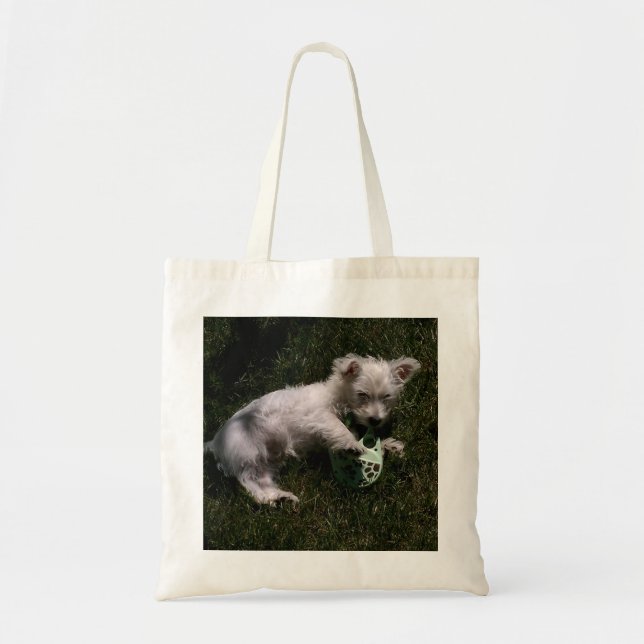 Bolsa Tote Sacola do filhote de cachorro de Westie (Frente)
