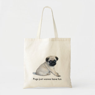 Bolsa Tote Sacola do filhote de cachorro do Pug