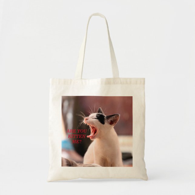 Bolsa Tote Sacola do gato (Frente)