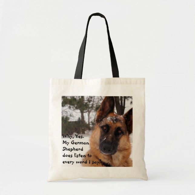 Bolsa Tote Sacola do german shepherd (Frente)