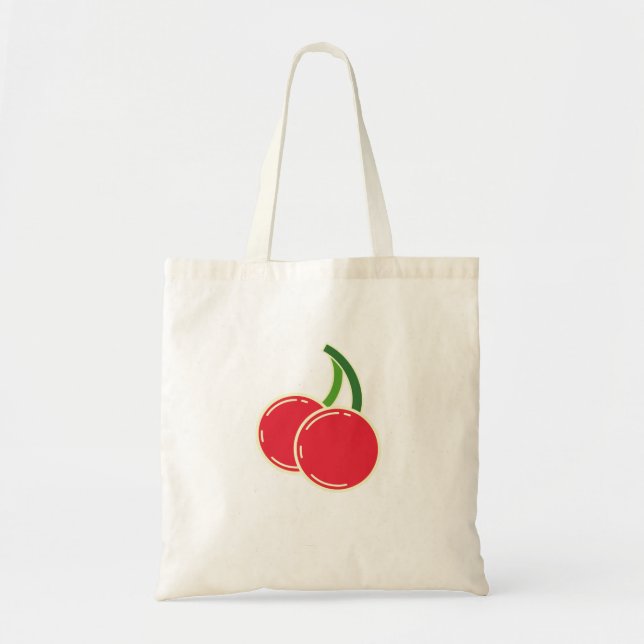 Bolsa Tote Sacola do gráfico da cereja (Frente)