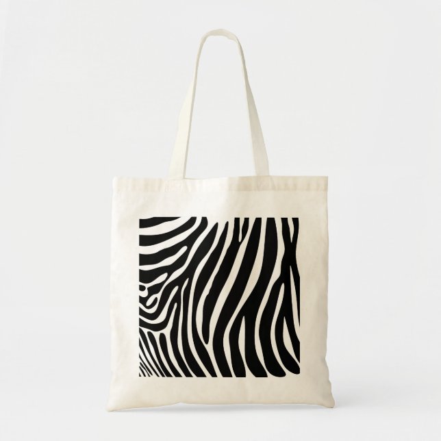 Bolsa Tote Sacola do impressão da zebra (Frente)