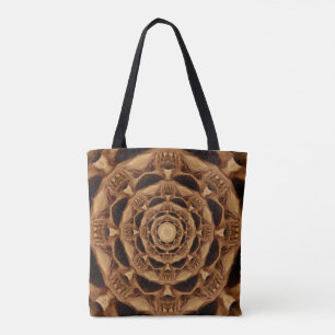 Bolsa Tote Sacola do impressão de Octoskull do caleidoscópi
