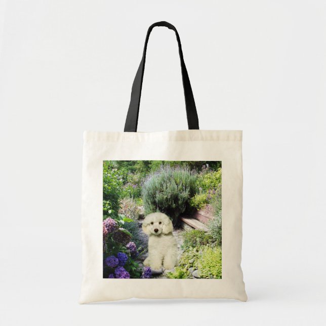 Bolsa Tote Sacola do jardim da caniche (Frente)