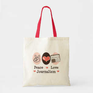 Bolsa Tote Sacola do jornalismo do amor da paz