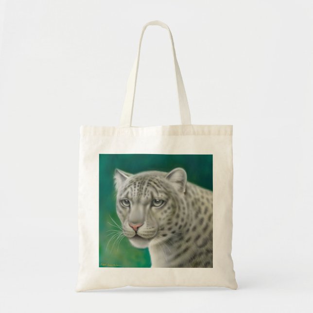 Bolsa Tote Sacola do leopardo de neve (Frente)