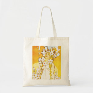 Bolsa Tote Sacola do lírio de Alphonse Mucha