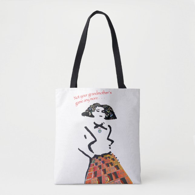 Bolsa Tote Sacola do Mah Jongg para a mulher moderna (Frente)