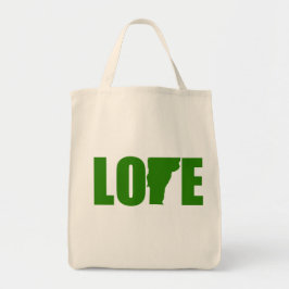 Bolsa Tote Sacola do mantimento do amor de Vermont reusável