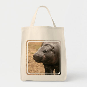 Bolsa Tote Sacola do mantimento do hipopótamo do pigmeu