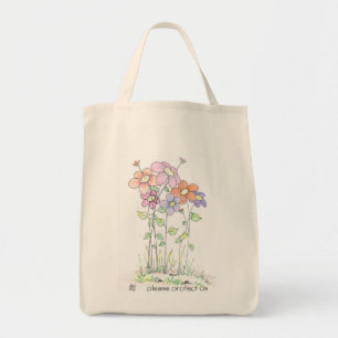 Bolsa Tote sacola do mantimento: flores