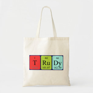 Bolsa Tote Sacola do nome da mesa periódica de Trudy