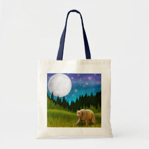 Bolsa Tote Sacola do norte do urso da lua