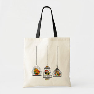 Bolsa Tote Sacola do pássaro do Birdcage do vintage