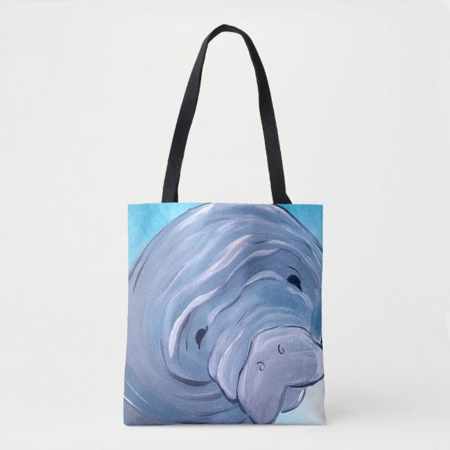 Bolsa Tote Sacola do peixe-boi (Frente)