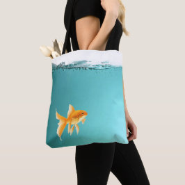 Bolsa Tote Sacola do peixe dourado por todo o lado no