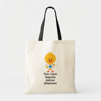 Bolsa Tote Sacola do pintinho da consciência do autismo