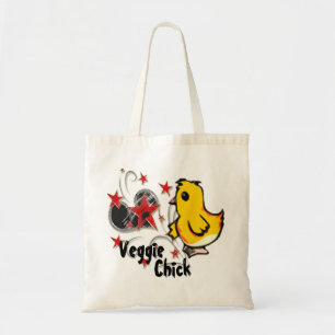 Bolsa Tote Sacola do pintinho do vegetariano