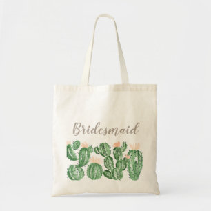Bolsa Tote Sacola do presente da dama de honra do succulent